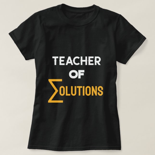 Camiseta Profesora de Direcciones de Matemáticas de Álgebra (Diseño del anverso)