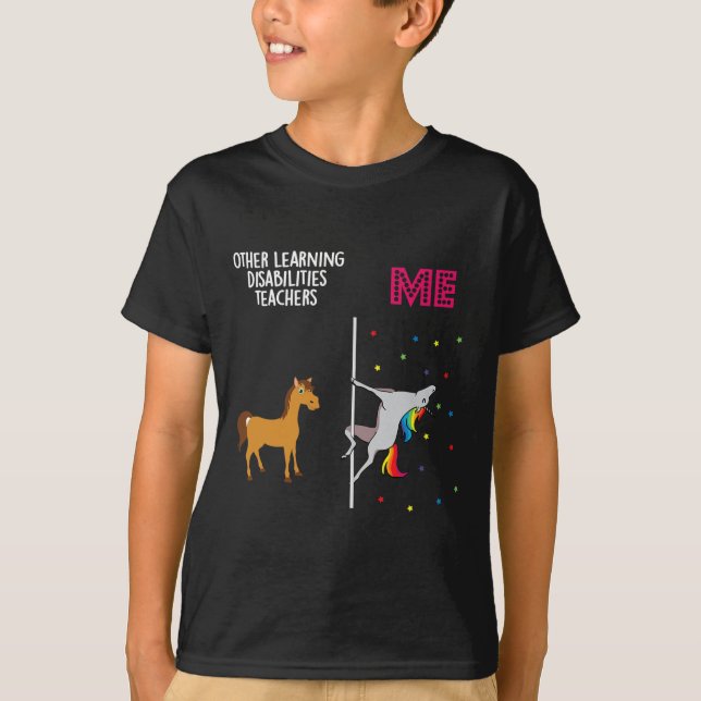 Camiseta Profesora de Discapacidades de Aprendizaje Unicorn (Anverso)