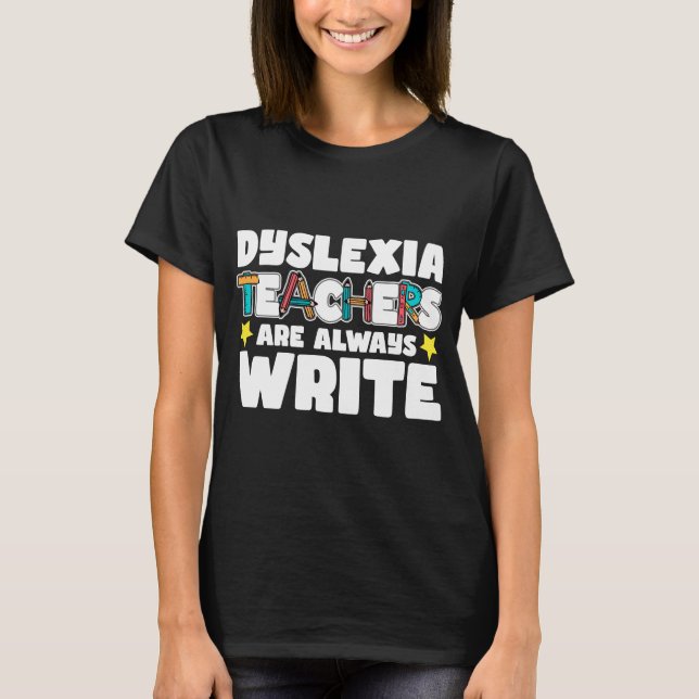 Camiseta Profesora de dislexia | regalo escolar disléxico (Anverso)