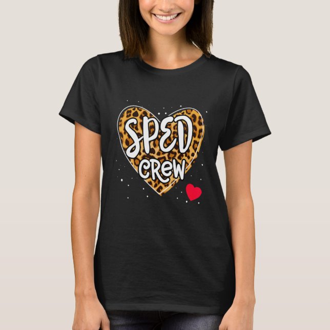 Camiseta Profesora de Educación Especial Leopard Crew Espec (Anverso)