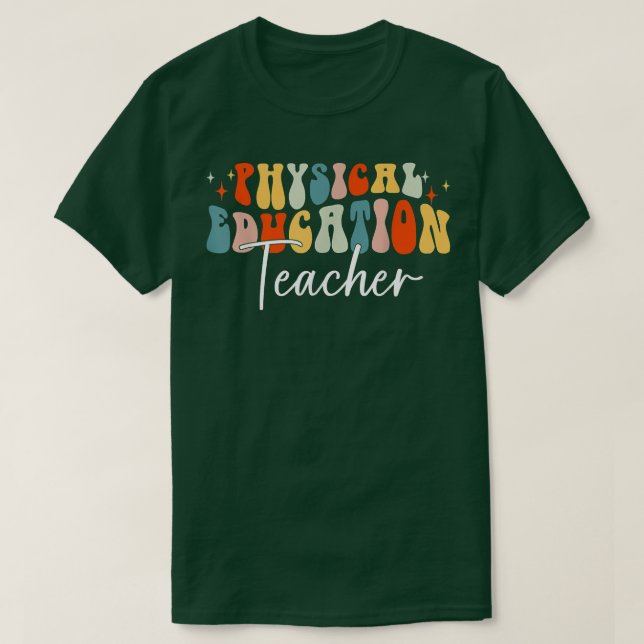 Camiseta Profesora de Educación Física Cae Vibes De Otoño (Diseño del anverso)