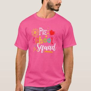 Camiseta Profesora de Escuadrón de Preescolar de vuelta a l