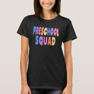 Camiseta Profesora De Escuadrón Preescolar De Vuelta A La A