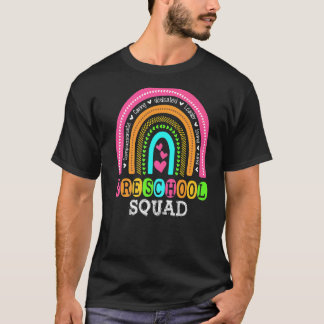 Camiseta Profesora De Escuadrón Preescolar De Vuelta A La A