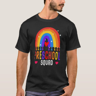 Camiseta Profesora De Escuadrón Preescolar De Vuelta A La A