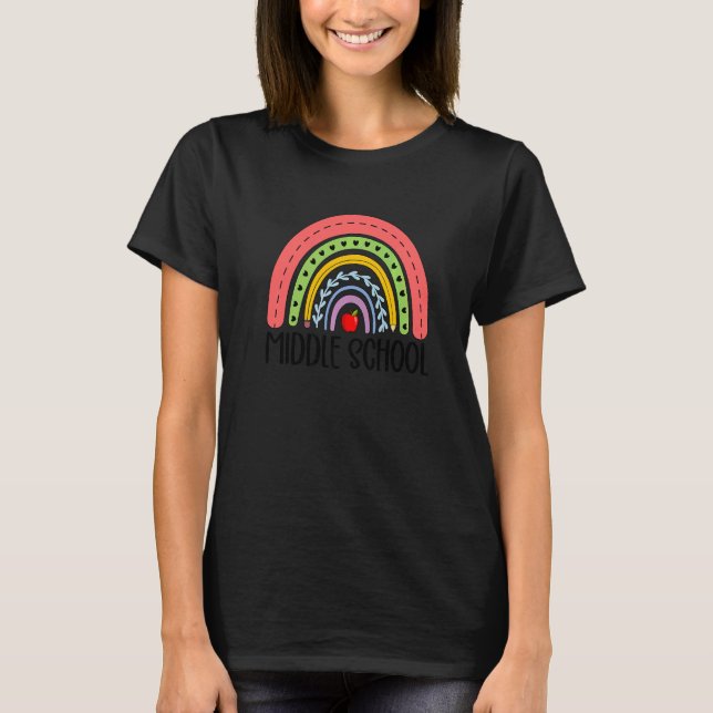 Camiseta Profesora de escuela secundaria Rainbow Middle Sch (Anverso)