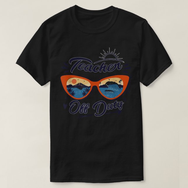 Camiseta Profesora de escuela sin servicio gafas de sol pla (Diseño del anverso)