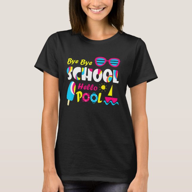 Camiseta Profesora de estudiantes de verano adiós escuela d (Anverso)