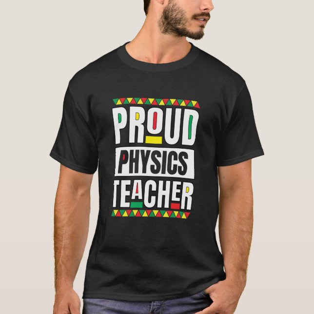 Camiseta Profesora de Física African American Science Black (Anverso)