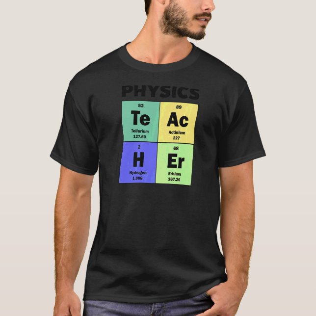 Camiseta Profesora de Física de Tabla Periódica (Anverso)