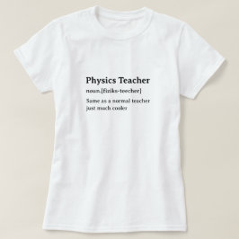 Camiseta Profesora de Física Definición de Diccionario Humo