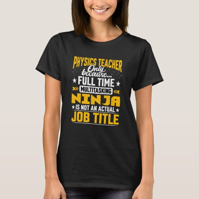 Camiseta Profesora de Física, título de profesor (Anverso)