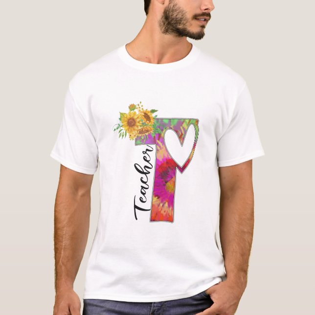 Camiseta Profesora de Flores de Arte (Anverso)