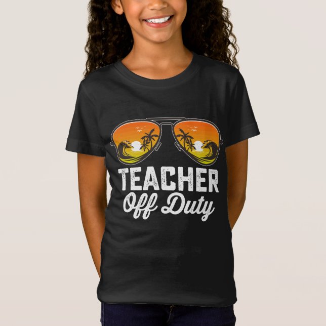 Camiseta Profesora De Gafas De Sol De Duty El Día De La Esc (Anverso)