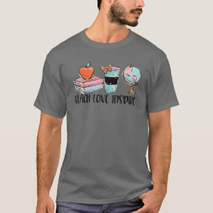 Camiseta Profesora de Geografía Enseña Amor Inspira Café Am