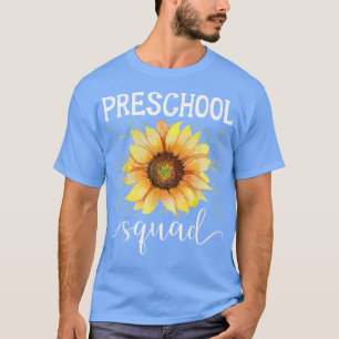 Camiseta Profesora De Girasol Graciosa De La Escuadra Prees