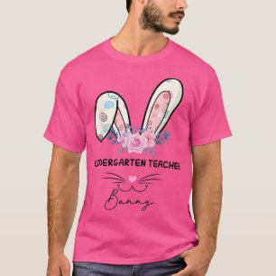Camiseta Profesora de guardería Bunny Eggs de Pascua Feliz