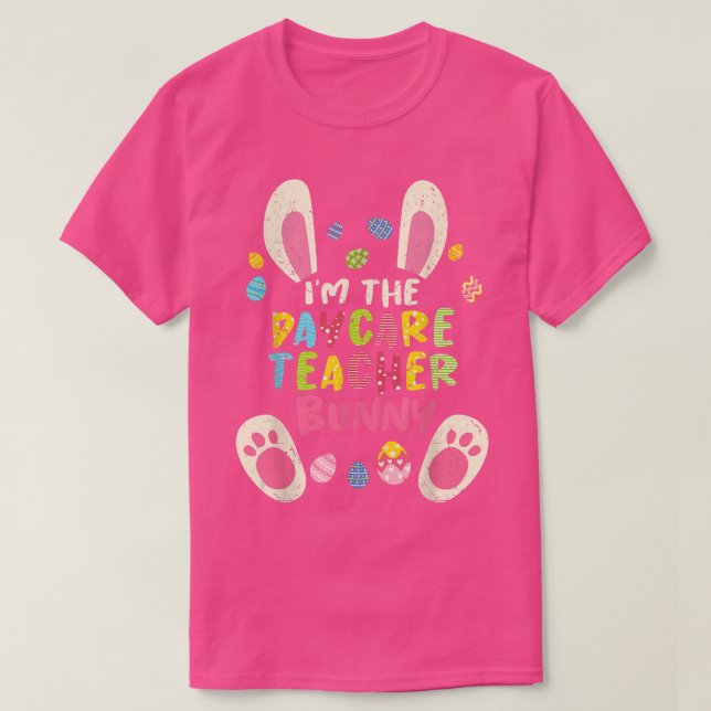 Camiseta Profesora de guardería Fiesta Bunny (Diseño del anverso)