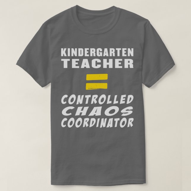 Camiseta Profesora de guardería iguala contenido de caos co (Diseño del anverso)