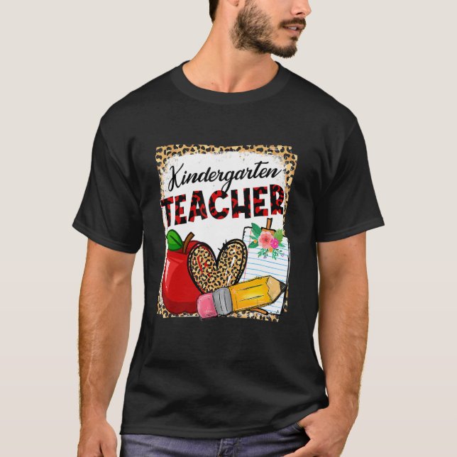 Camiseta Profesora de guardería Leopard Heart (Anverso)