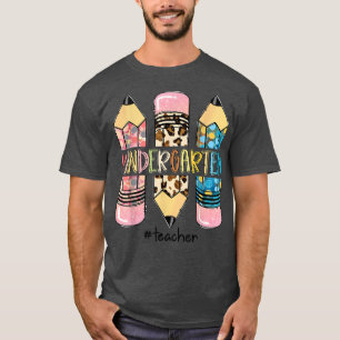 Camiseta Profesora de guardería Leopard Lápiz infantil