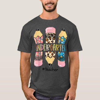 Camiseta Profesora de guardería Leopard Lápiz infantil