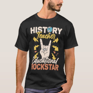 Camiseta Profesora de Historia Educativa Rockstar Education
