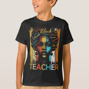 Camiseta Profesora de Historia Negra Mujeres afroamericanas