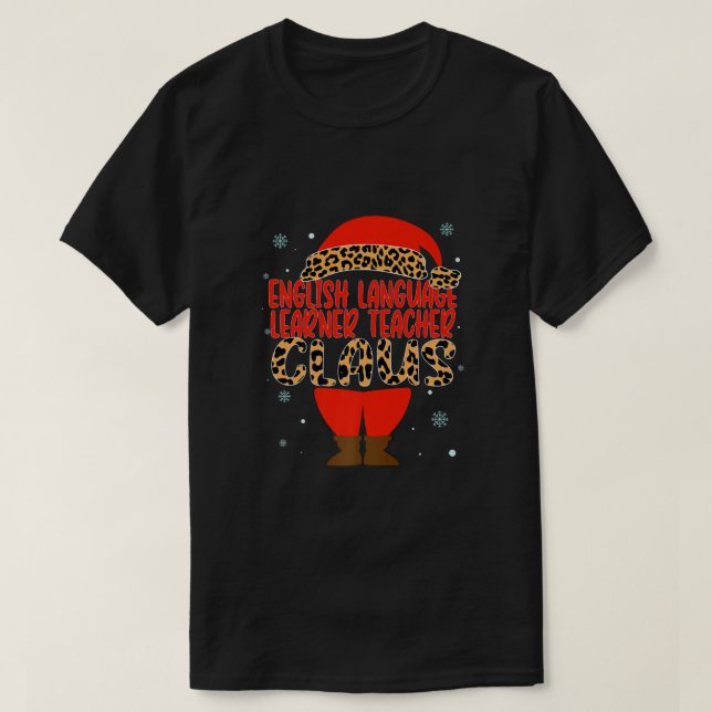 Camiseta Profesora de Inglés Claus Navidades (Diseño del anverso)