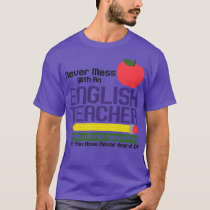 Camiseta Profesora de inglés leyendo libros de lectura gram