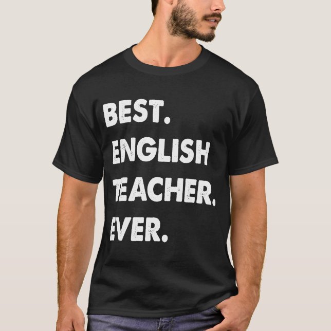 Camiseta Profesora de inglés Mejor profesor de inglés Ev (Anverso)