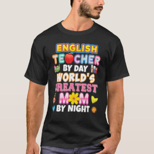 Camiseta Profesora de inglés por día la mayor noche de mamá