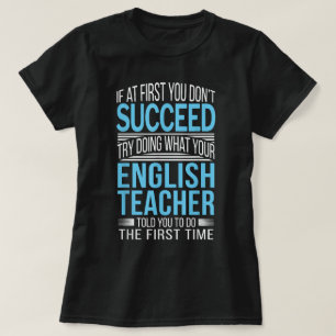 Camiseta Profesora de inglés Si al principio no tienes éxit