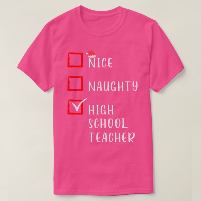 Camiseta Profesora de instituto Nice Naugher (Diseño del anverso)