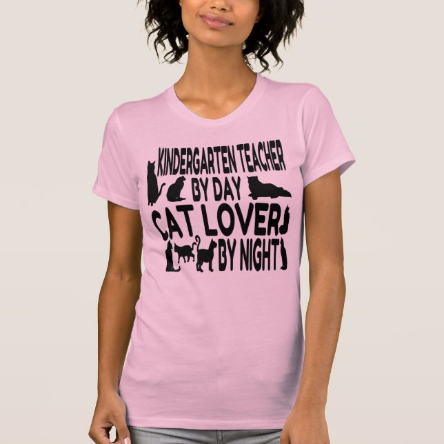 Camiseta Profesora de jardín infantil Cat Lover (Anverso)