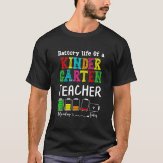 Camiseta Profesora de kindergarten Batería de vida de kinde