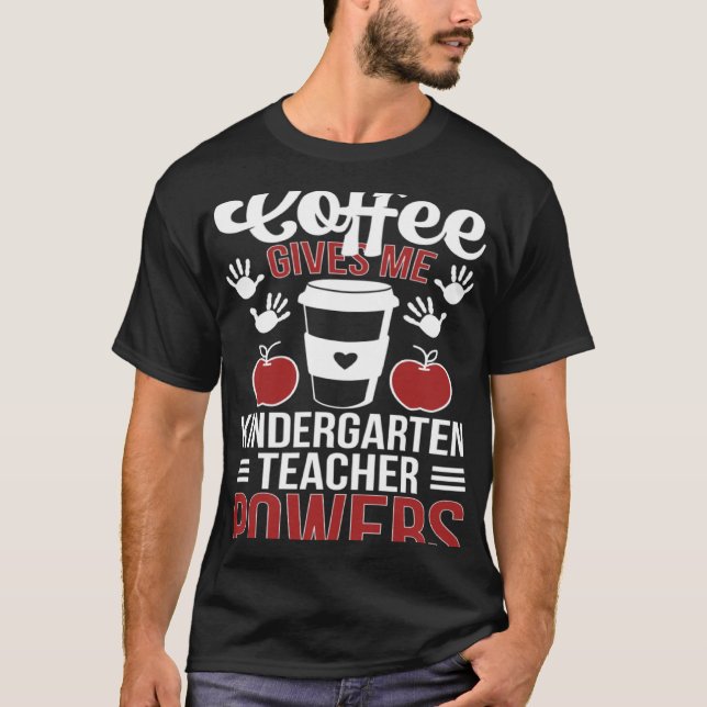 Camiseta Profesora de kindergarten Café Enseñanza de jardin (Anverso)
