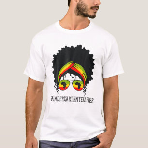 Camiseta Profesora de kindergarten, mujeres africanas desor