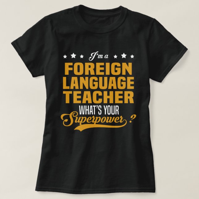 Camiseta Profesora de Lenguas Extranjeras (Diseño del anverso)