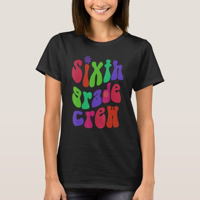 Camiseta Profesora de moda de sexto grado Hola a 6º Gr Vint (Anverso)