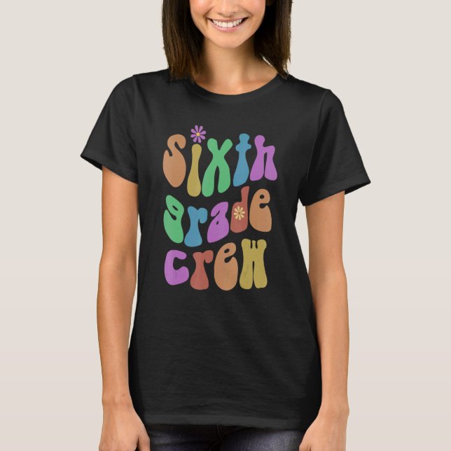Camiseta Profesora de moda de sexto grado Hola a 6º Gr Vint (Anverso)