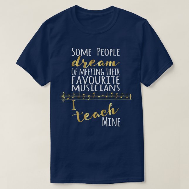 Camiseta Profesora de música algunas personas sueñan con mú (Diseño del anverso)