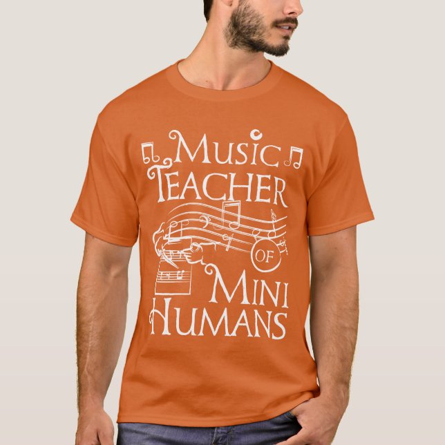 Camiseta Profesora de música de pequeños amigos humanos (Anverso)