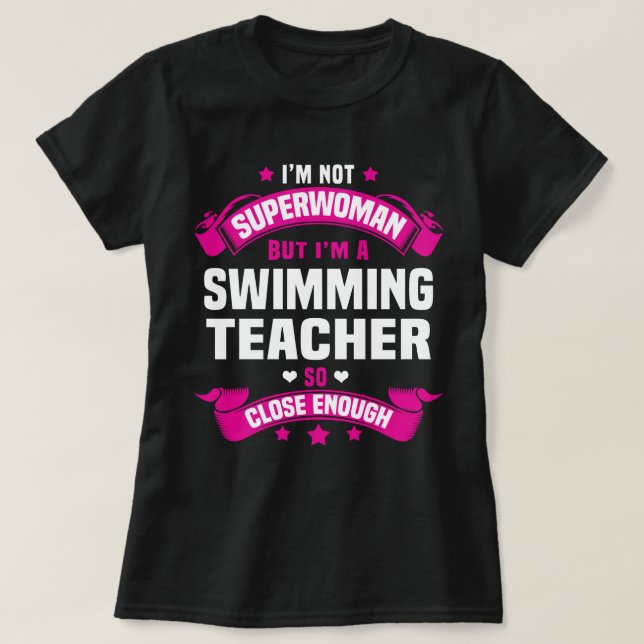 Camiseta Profesora De Natación (Diseño del anverso)