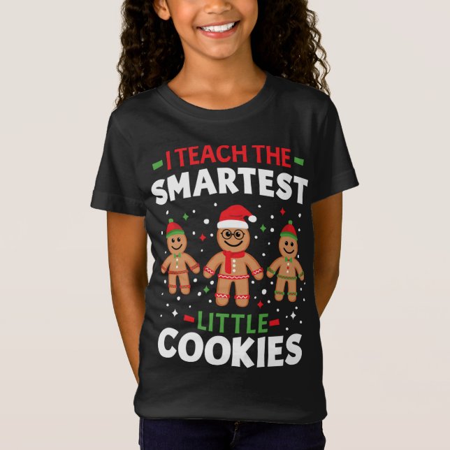 Camiseta Profesora De Navidades Cuidados, Enseño El Pequeño (Anverso)