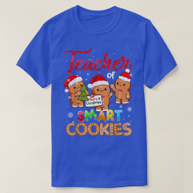 Camiseta Profesora De Navidades De Cookies Inteligentes Fes (Diseño del anverso)