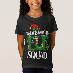 Camiseta Profesora de navidades Kindergarten Elf Squad Xmas
