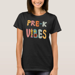 Camiseta Profesora de Pre K Vibes Esl Cute Par