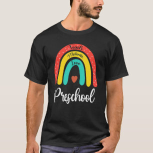 Camiseta Profesora de Preescolar Arcoiris vuelve a la escue