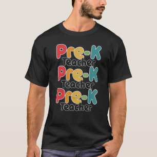 Camiseta Profesora de Preescolar Cute Pre K Vintage Retro E